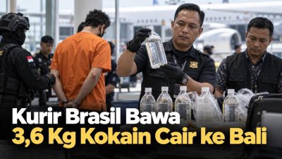 Kurir Brasil Bawa 3,6 Kg Kokain Cair ke Bali