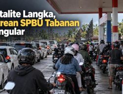 Pertalite Langka, Antrean SPBU Tabanan Mengular